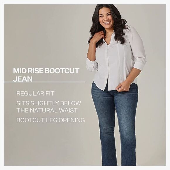 NWT Lee Riders Mid Rise Bootcut Jeans - Picture 14 of 14